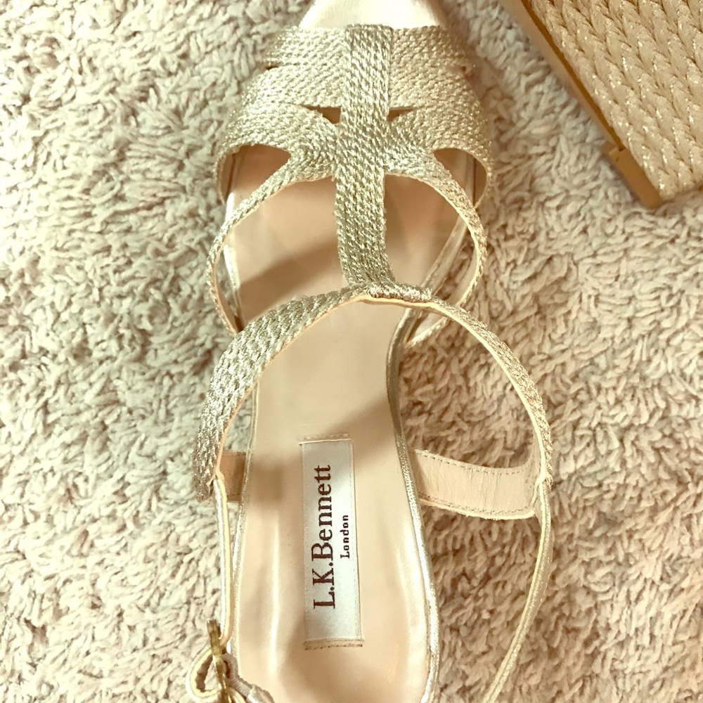 Gold 4” Heel Designer Sandal